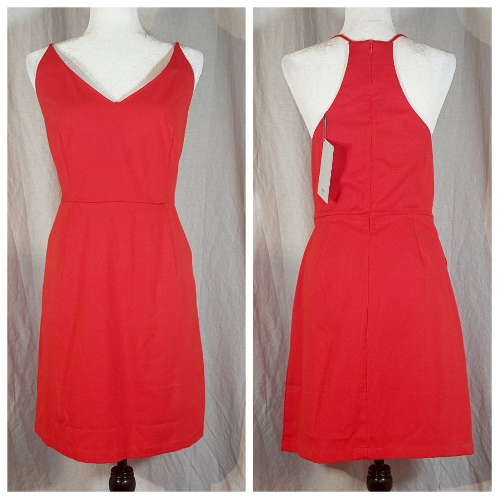 Minimum fiery red racerback sheath dress, EU42/XL, NWT